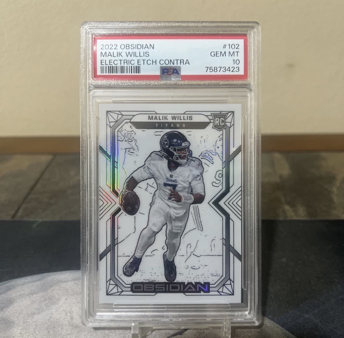Malik Willis Panini Obsidian #102 Electric Etch Contra