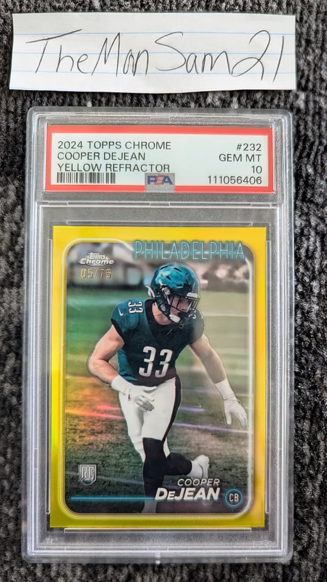 Cooper DeJean Topps Chrome #232 Yellow Refractor