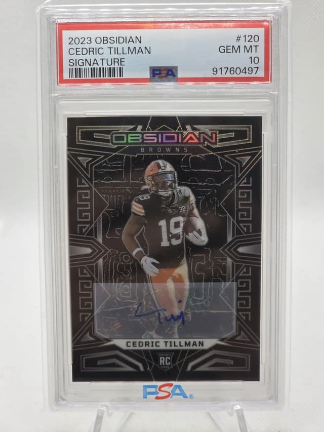 Cedric Tillman Panini Obsidian #120 Signature