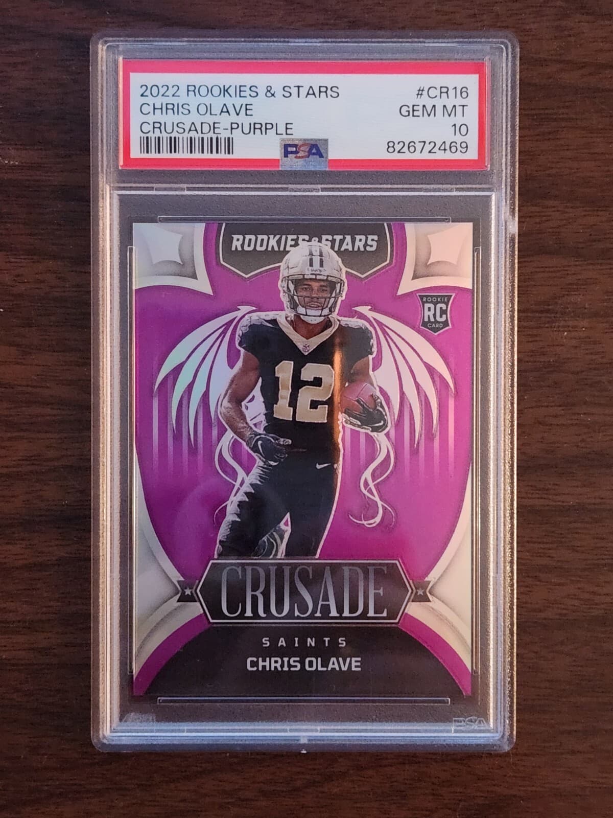 Chris Olave Panini Rookies & Stars Crusade #CR16 Purple