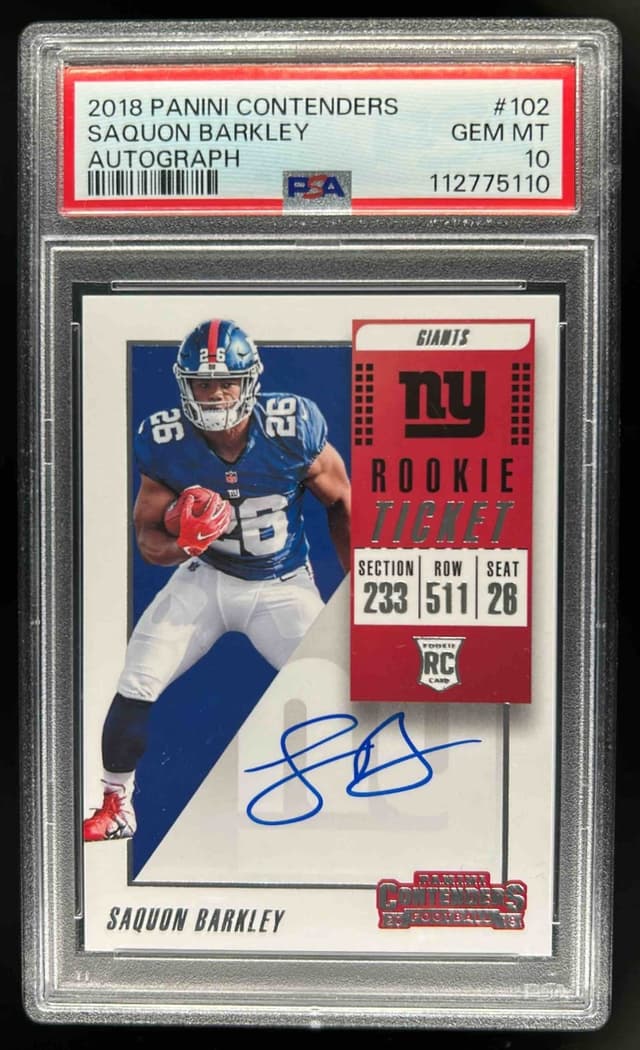 Saquon Barkley Panini Contenders #102 Autograph