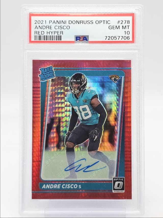 Andre Cisco Panini Donruss Optic #278 Autograph-Red Hyper