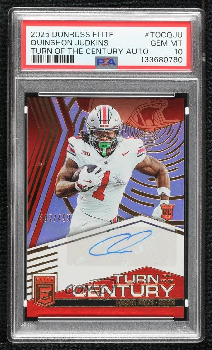 Quinshon Judkins Panini Donruss Elite Turn of the Century Autographs #TOCQJU Base