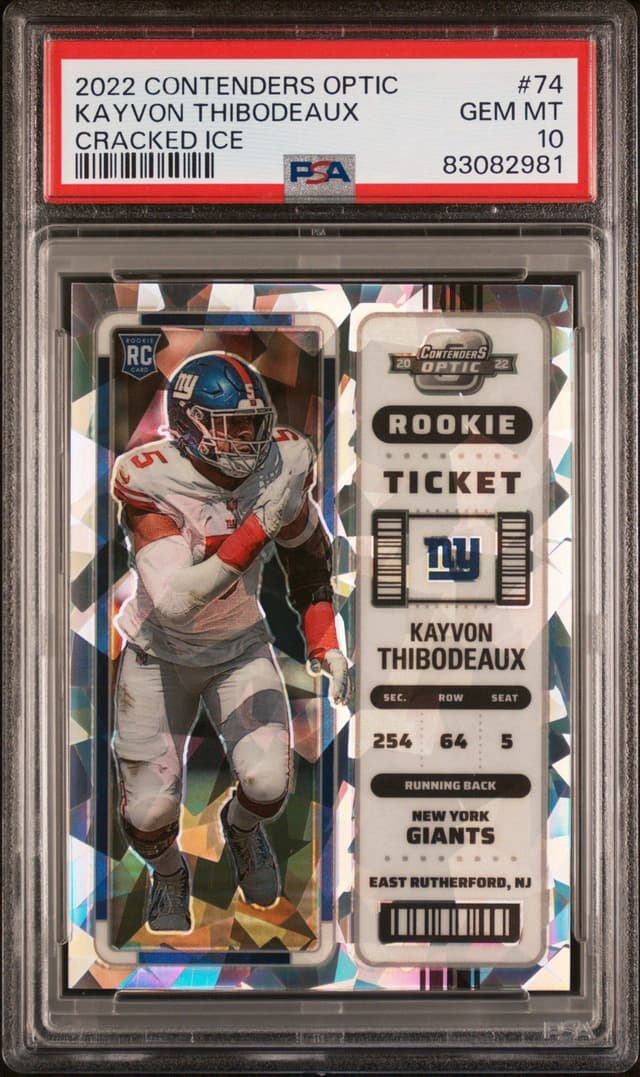 Kayvon Thibodeaux Panini Contenders Optic #74 Cracked Ice