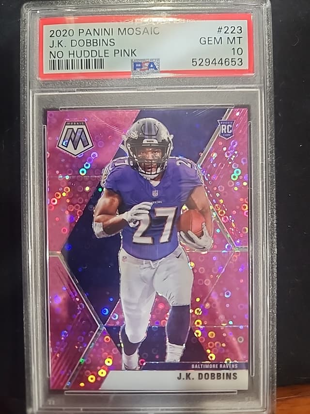 J.K. Dobbins Panini Mosaic #223 No Huddle Pink