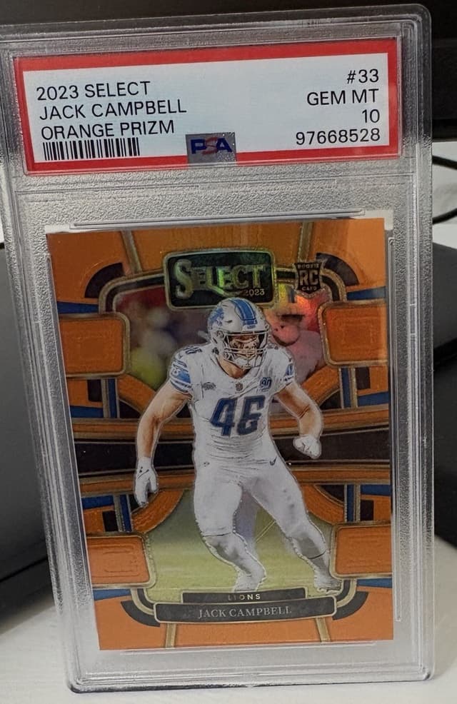 Jack Campbell Panini Select #33 Orange Prizm