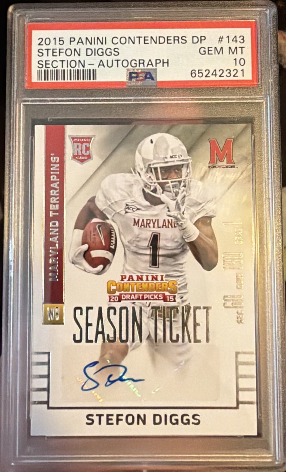 Stefon Diggs Panini Contenders Draft Picks #143 Autograph