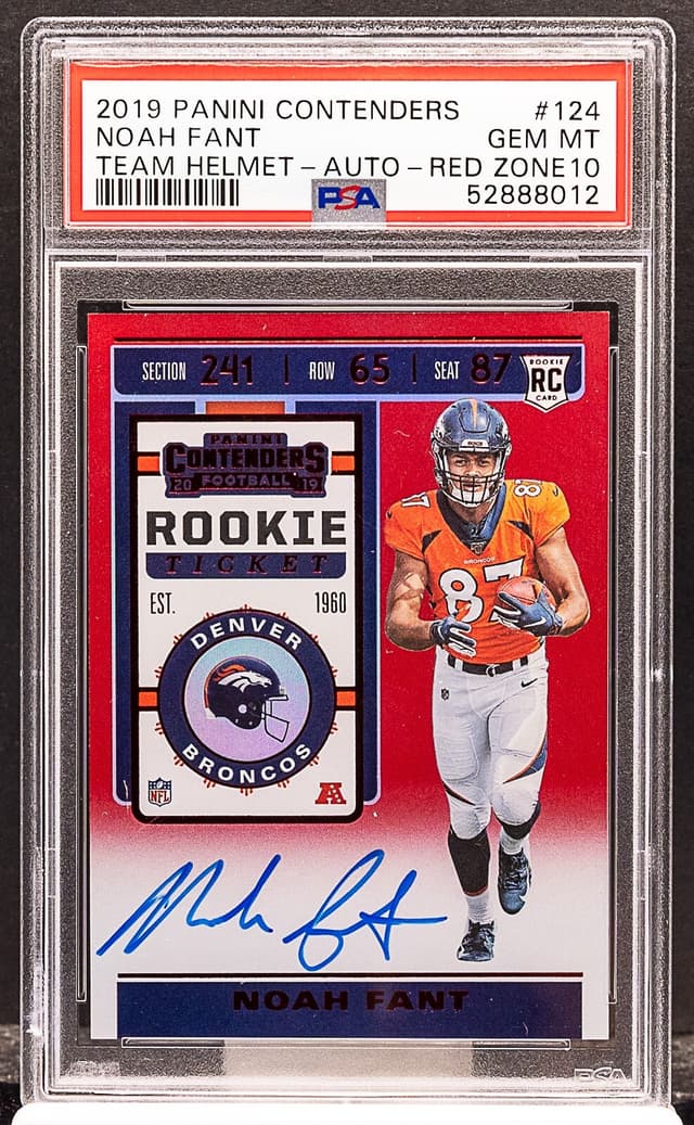 Noah Fant Panini Contenders #124 Team Logo-Autograph