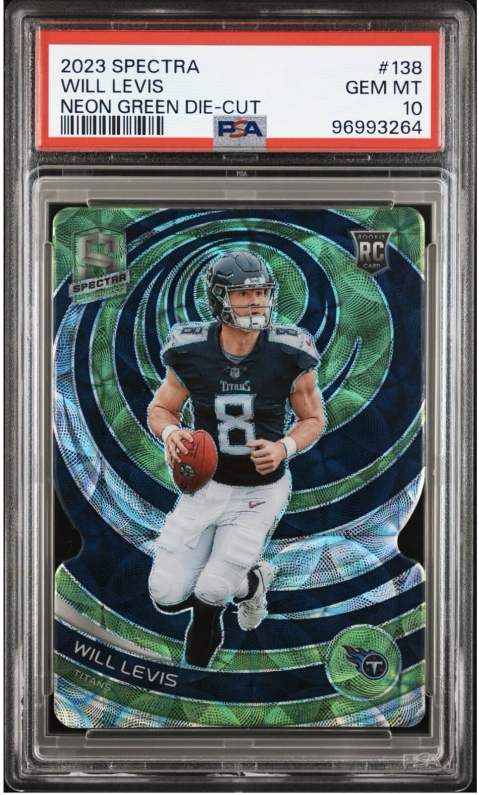 Will Levis Panini Spectra #138 Neon Green Die-Cut