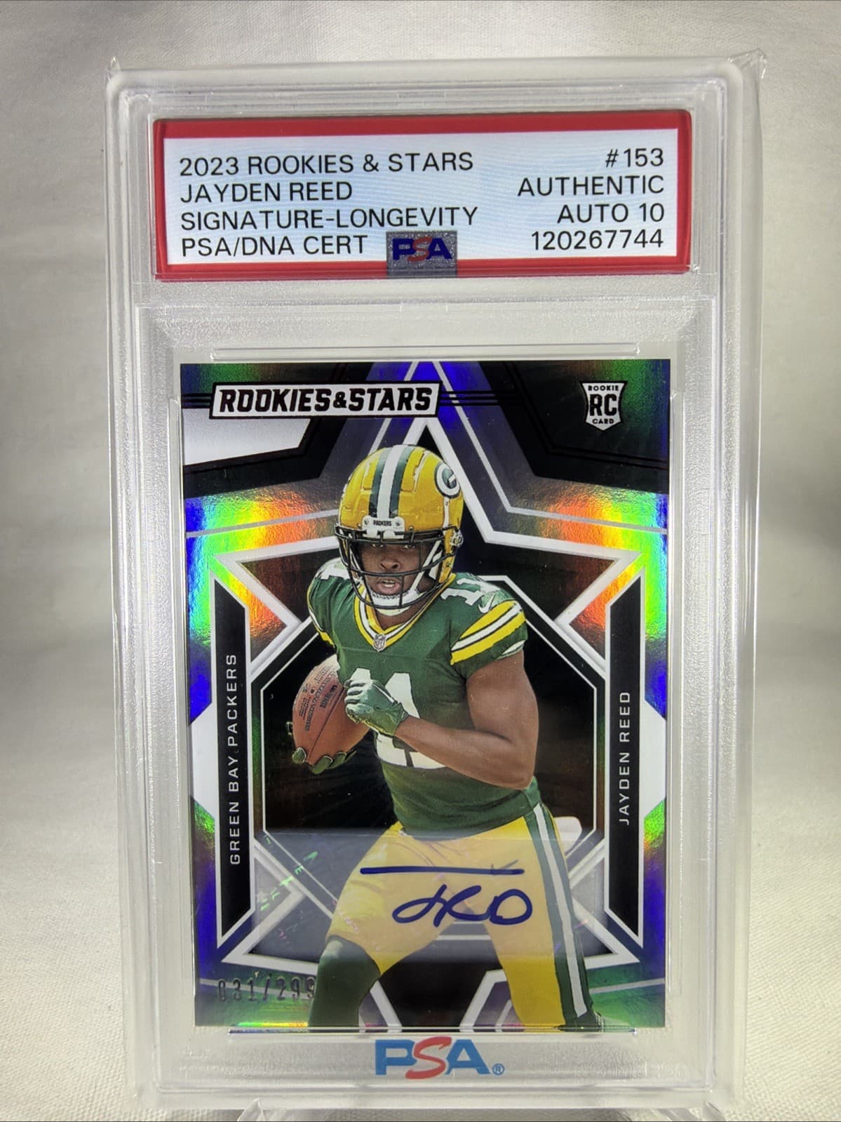 Jayden Reed Panini Rookies & Stars #153 Autograph-Longevity