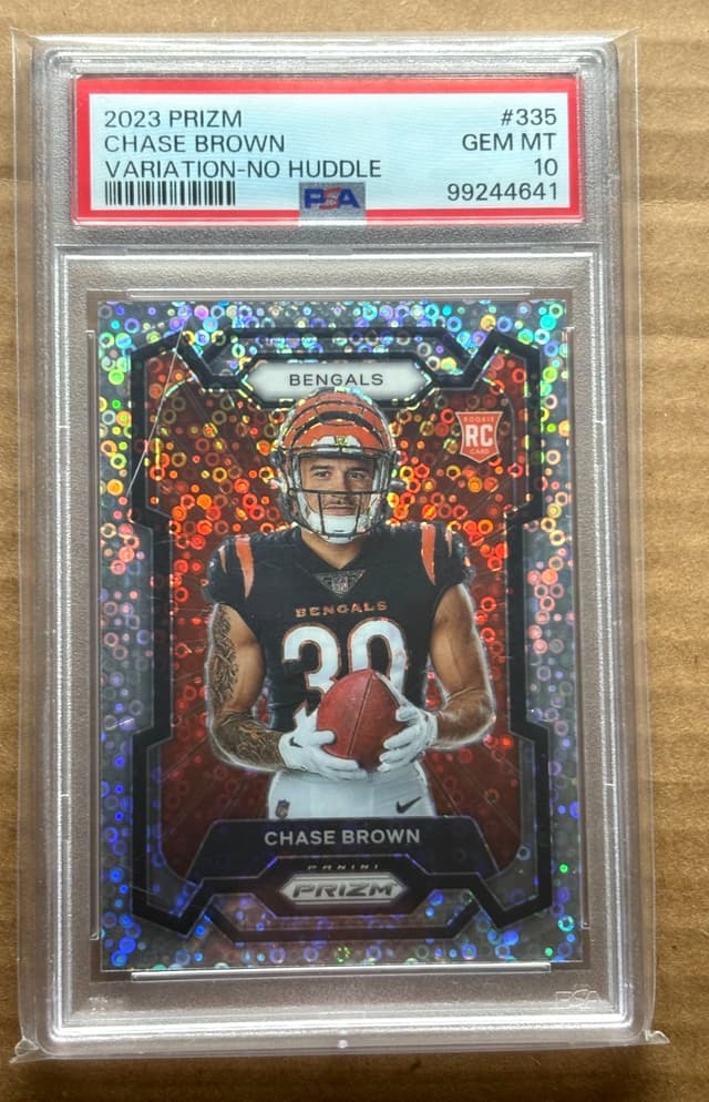 Chase Brown Panini Prizm #335 Variation-No Huddle