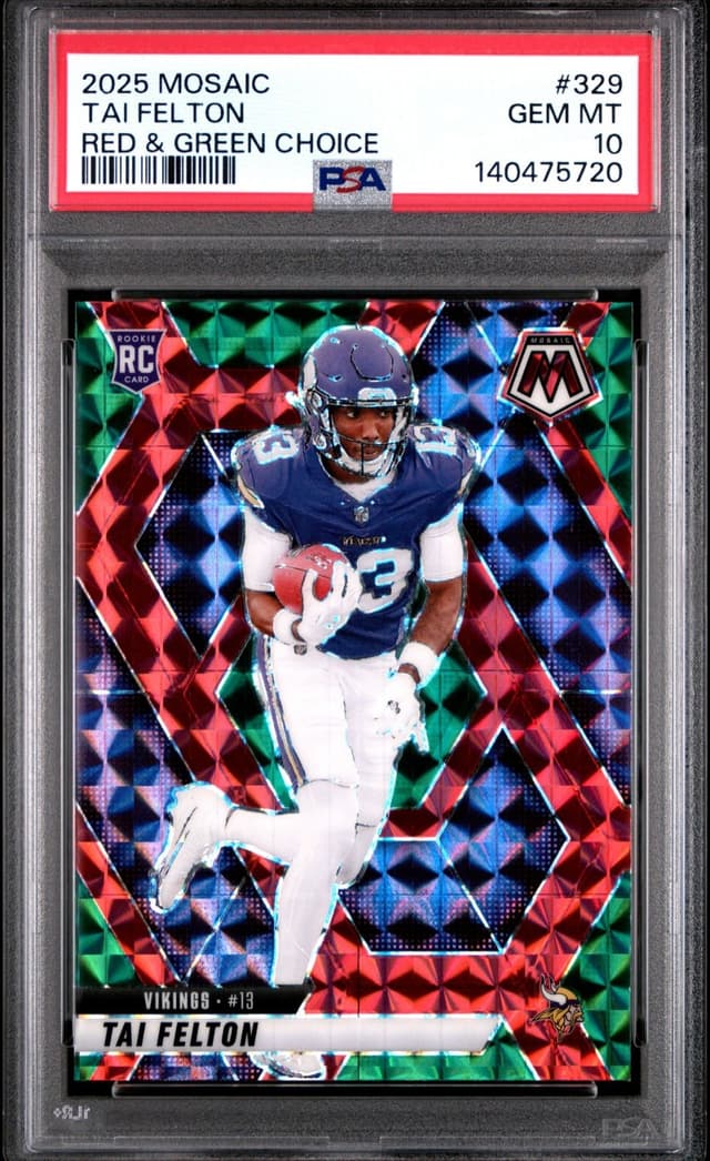Tai Felton Panini Mosaic #329 Red & Green Choice