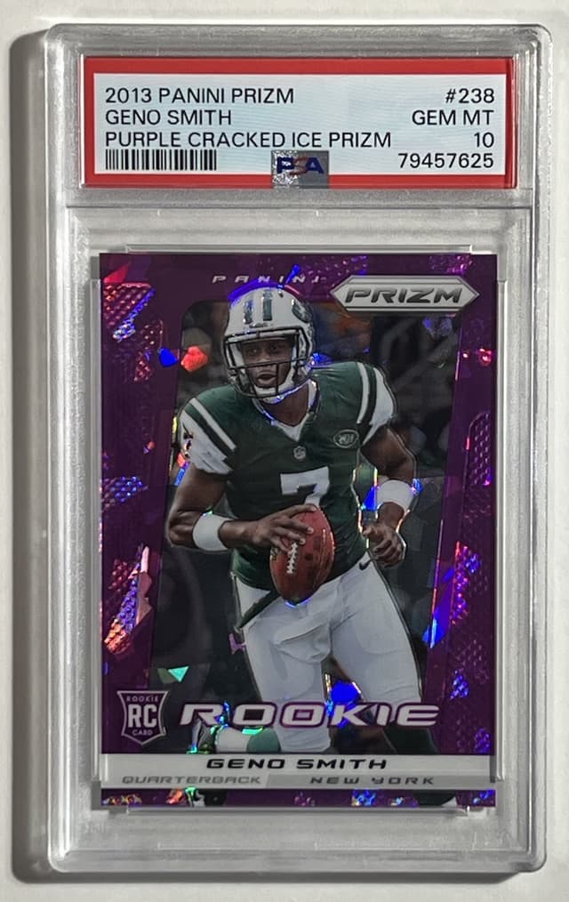 Geno Smith Panini Prizm #238 Purple Cracked Ice Prizm