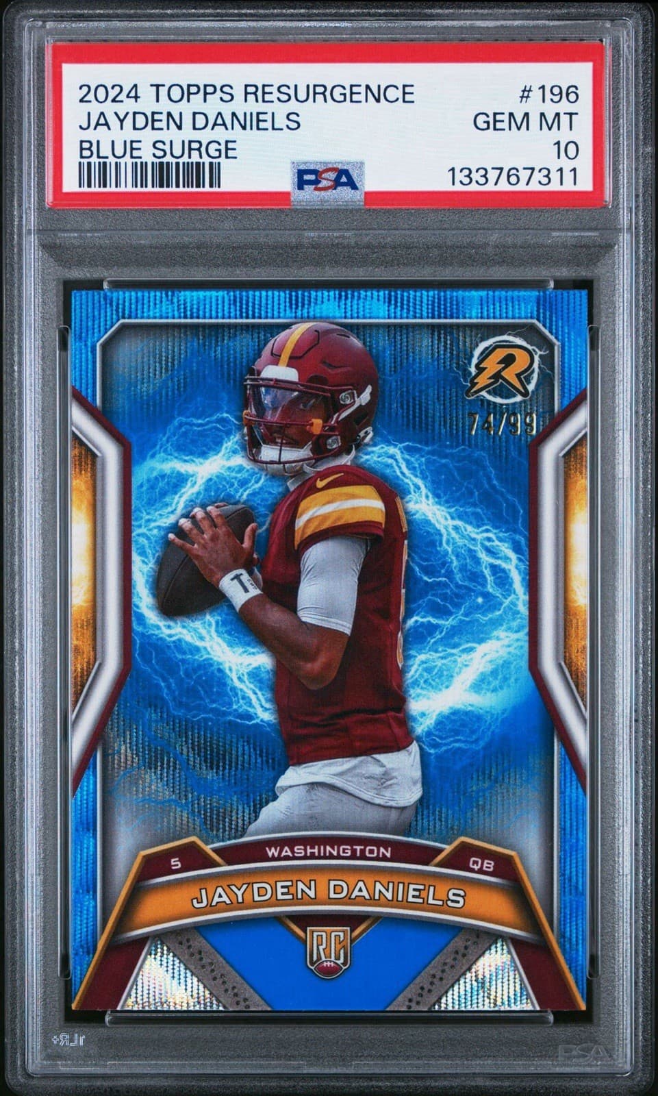 Jayden Daniels Topps Resurgence #196 Blue Surge