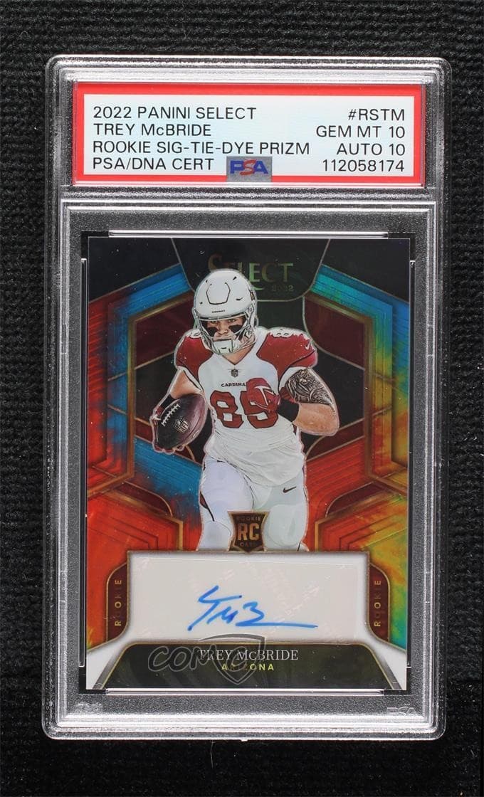 Trey McBride Panini Select Rookie Signatures #RSTM Tie-Dye Prizm