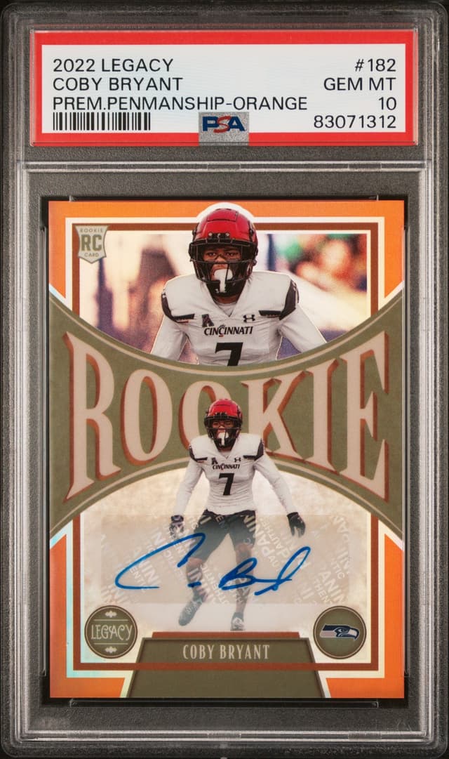 Coby Bryant Panini Legacy #182 Premium Penmanship-Orange