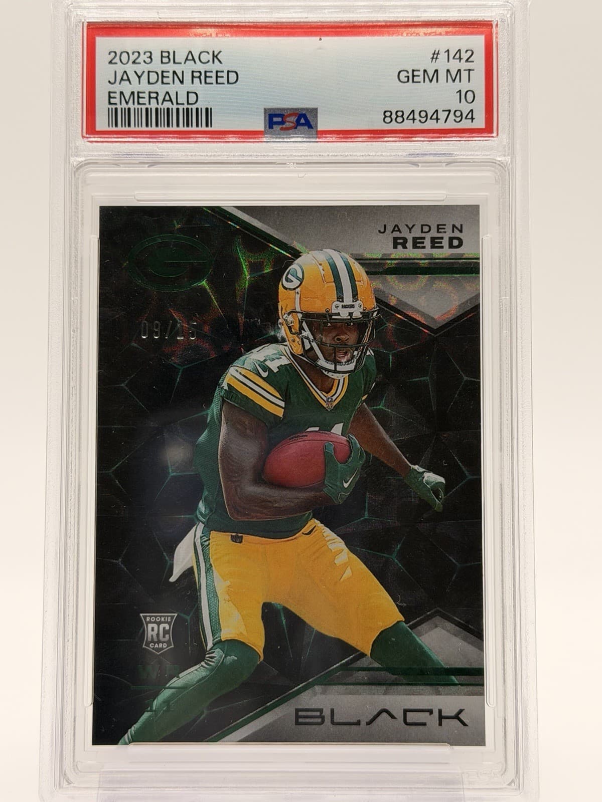 Jayden Reed Panini Black #142 Emerald