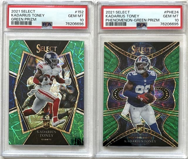 Kadarius Toney Panini Select #152 Green Prizm