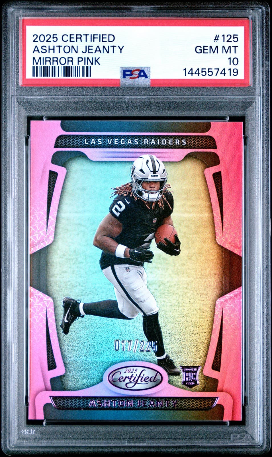 Ashton Jeanty Panini Certified #125 Mirror Pink