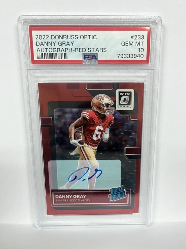 Danny Gray Panini Donruss Optic #233 Autograph-Red Stars