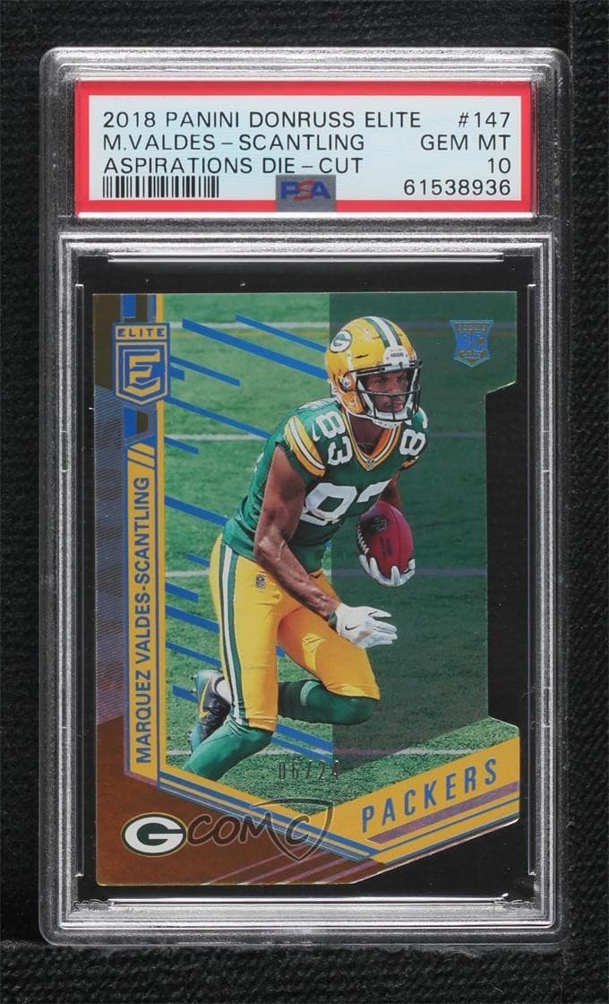 Marquez Valdes-Scantling Panini Donruss Elite #147 Aspirations Die-Cut