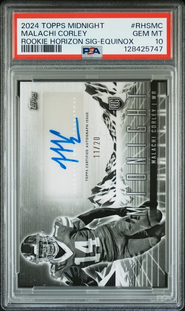 Malachi Corley Topps Midnight Rookie Horizon Signatures #RHSMC Equinox