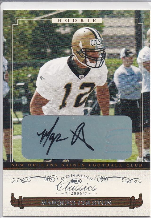 Marques Colston Donruss Classics #220 Autograph
