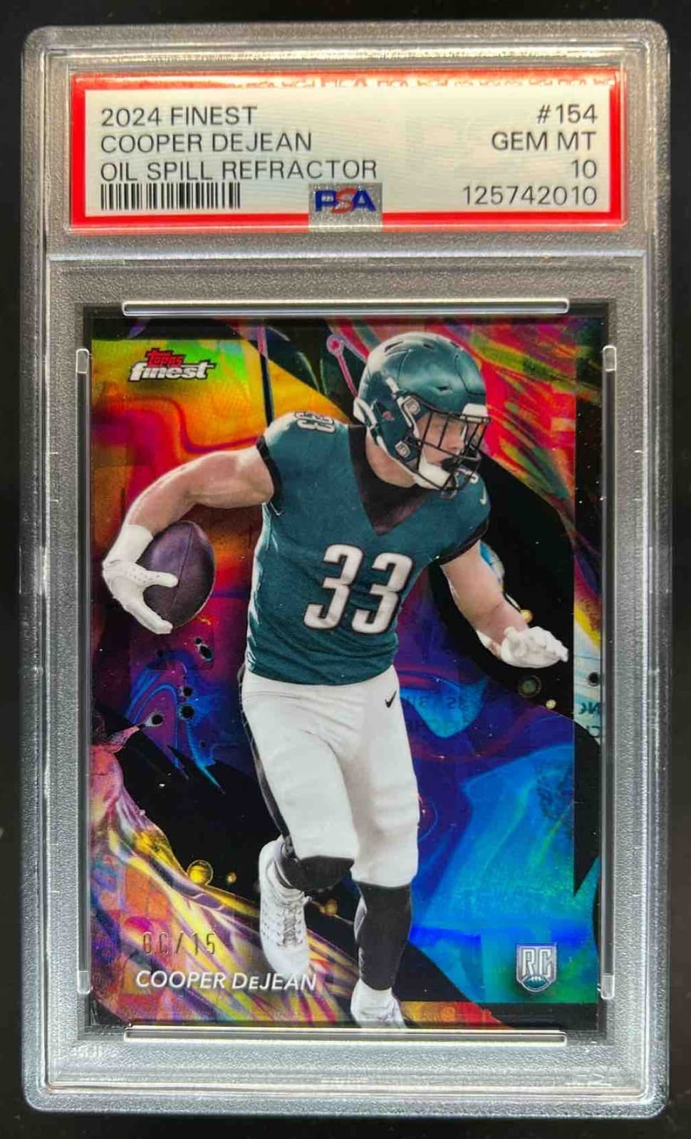 Cooper DeJean Topps Finest #154 Oil Spill Refractor