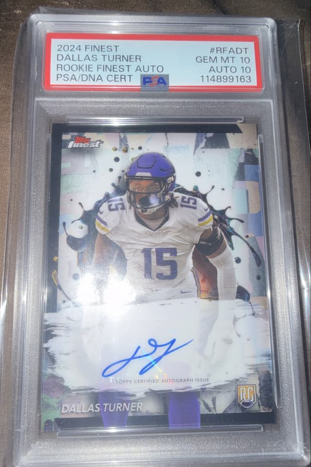 Dallas Turner Topps Finest Rookie Finest Autographs #RFADT Base