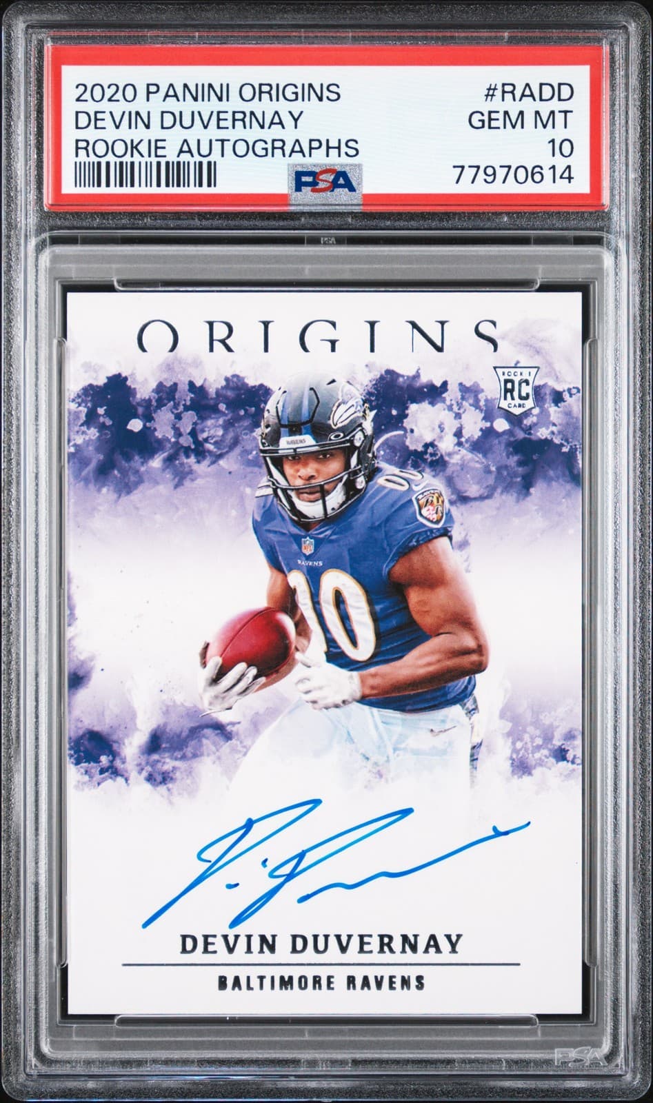 Devin Duvernay Panini Origins Rookie Autographs #RADD Base