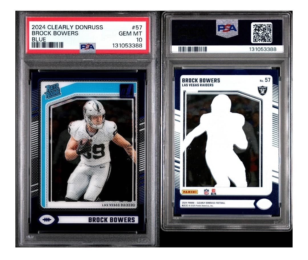 Brock Bowers Panini Clearly Donruss #57 Blue