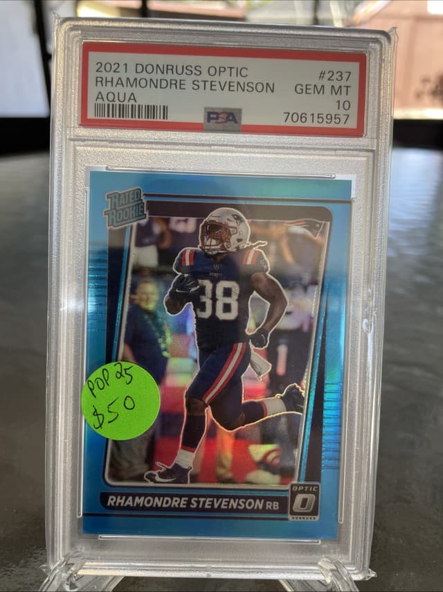 Rhamondre Stevenson Panini Donruss Optic #237 Aqua