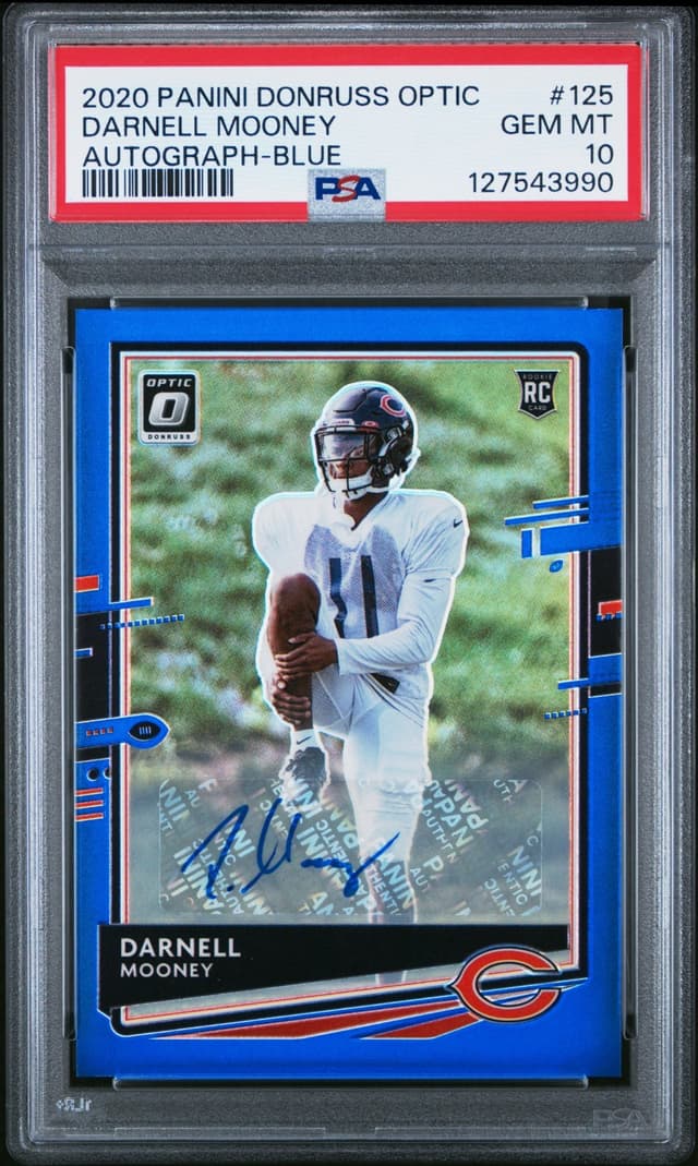 Darnell Mooney Panini Donruss Optic #125 Autograph-Purple