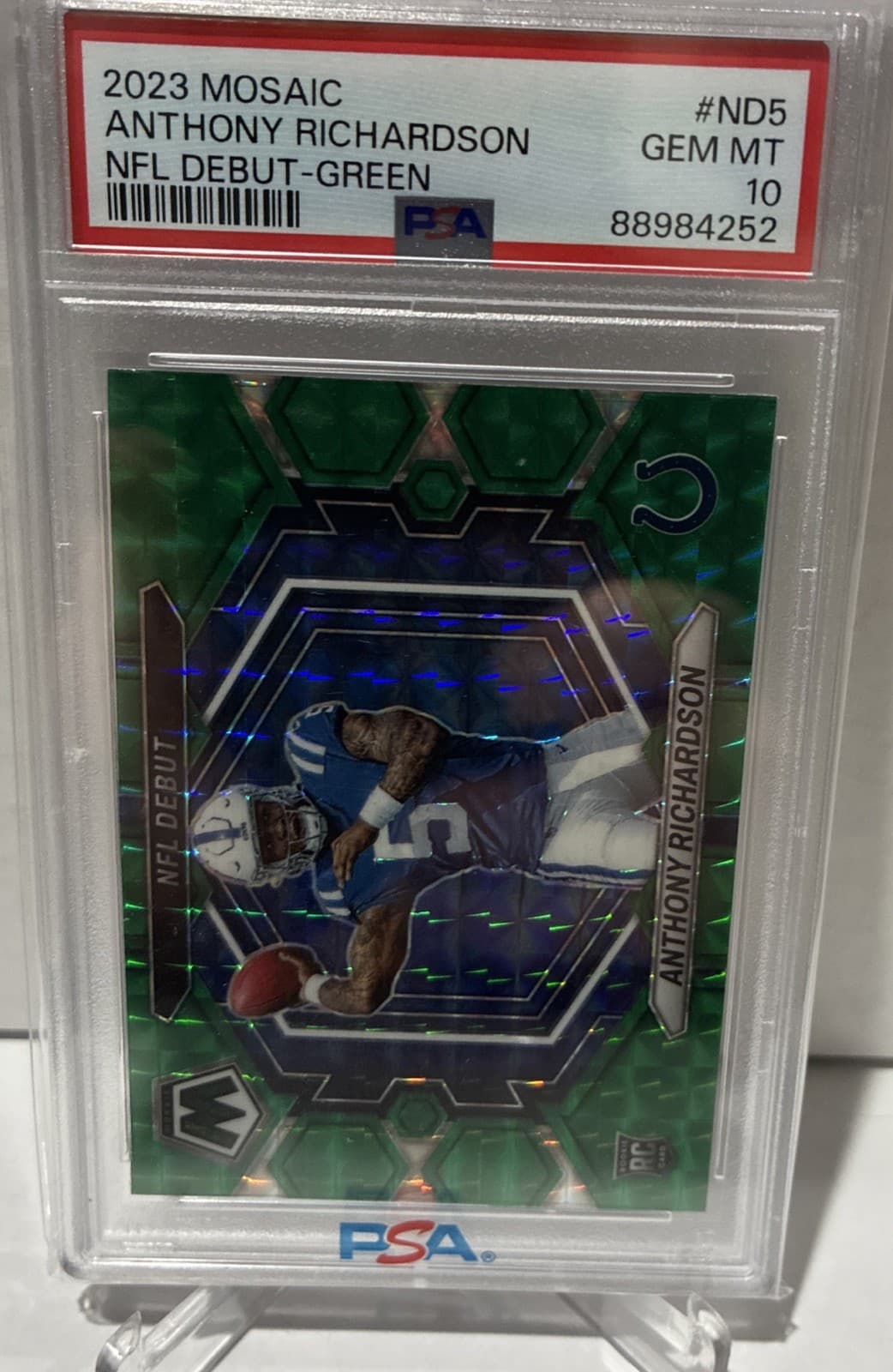 Anthony Richardson Panini Mosaic NFL Debut #ND5 Green