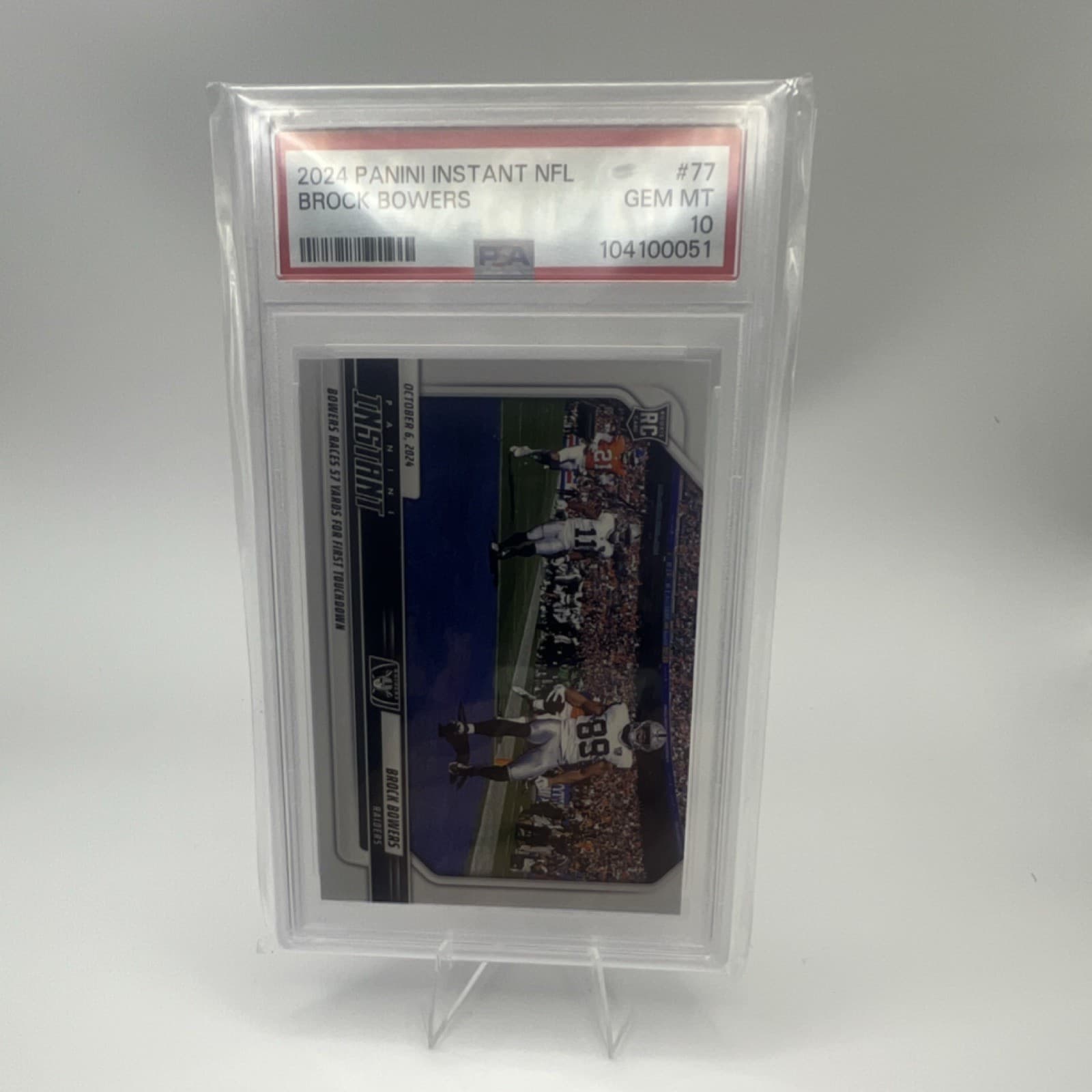 Brock Bowers Panini Instant NFL #77 Base