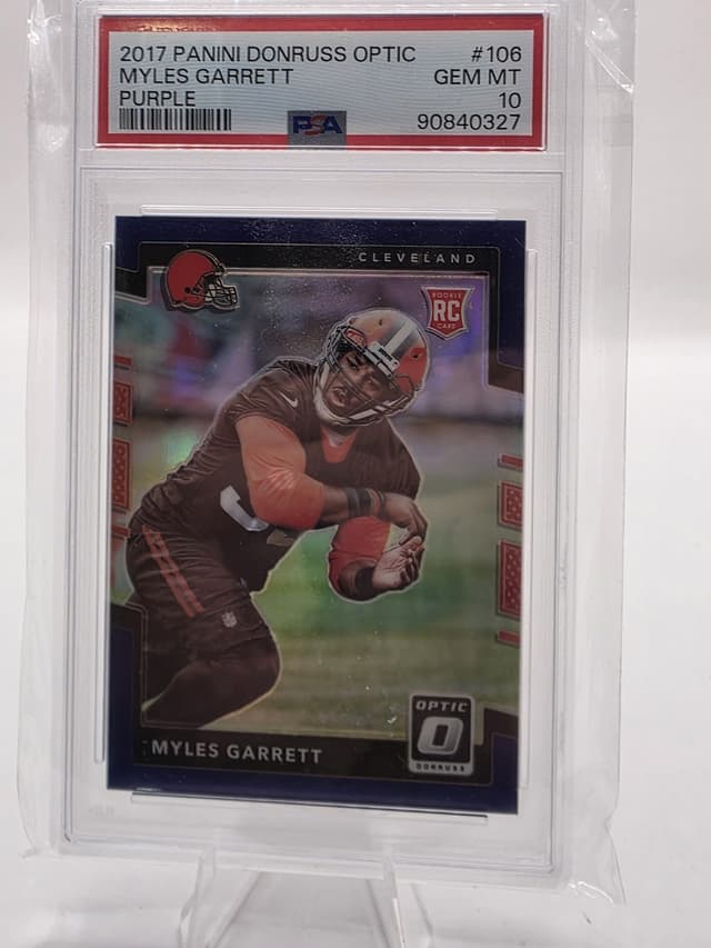 Myles Garrett Panini Donruss Optic #106 Purple