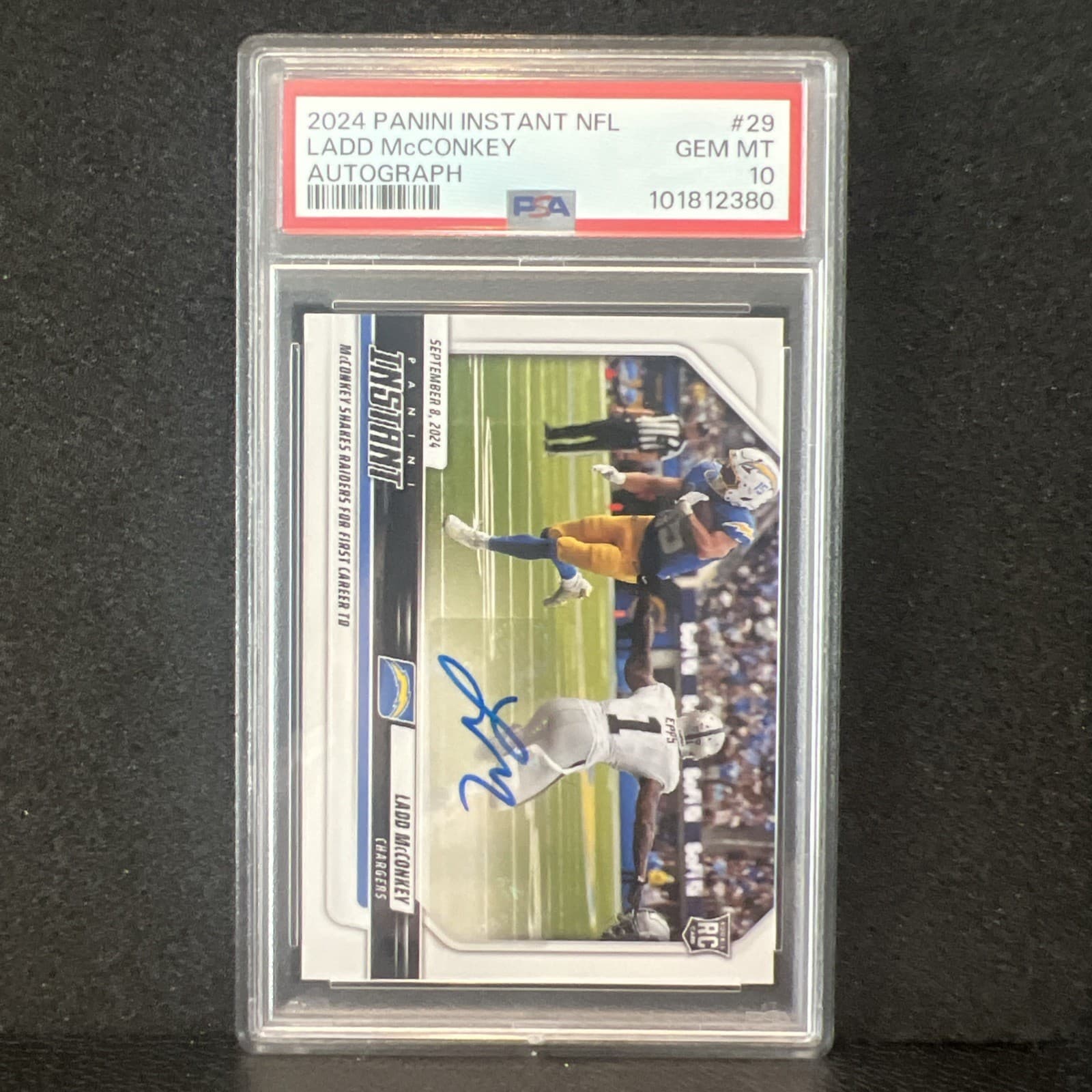 Ladd McConkey Panini Instant NFL #29 Autograph