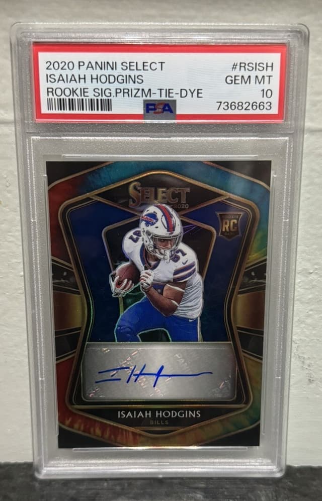 Isaiah Hodgins Panini Select Rookie Signatures #RSISH Tie-Dye