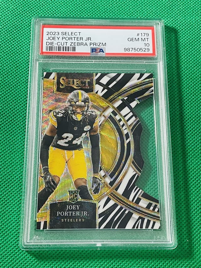 Joey Porter Jr. Panini Select #179 Die-Cut Zebra Prizm