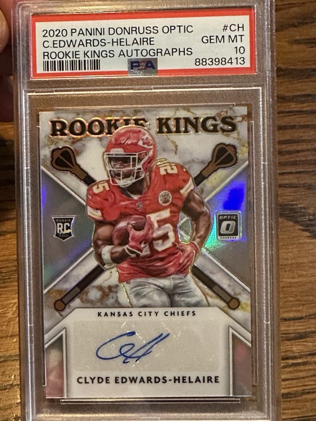 Clyde Edwards-Helaire Panini Donruss Optic Rookie Kings Autographs #CH Base