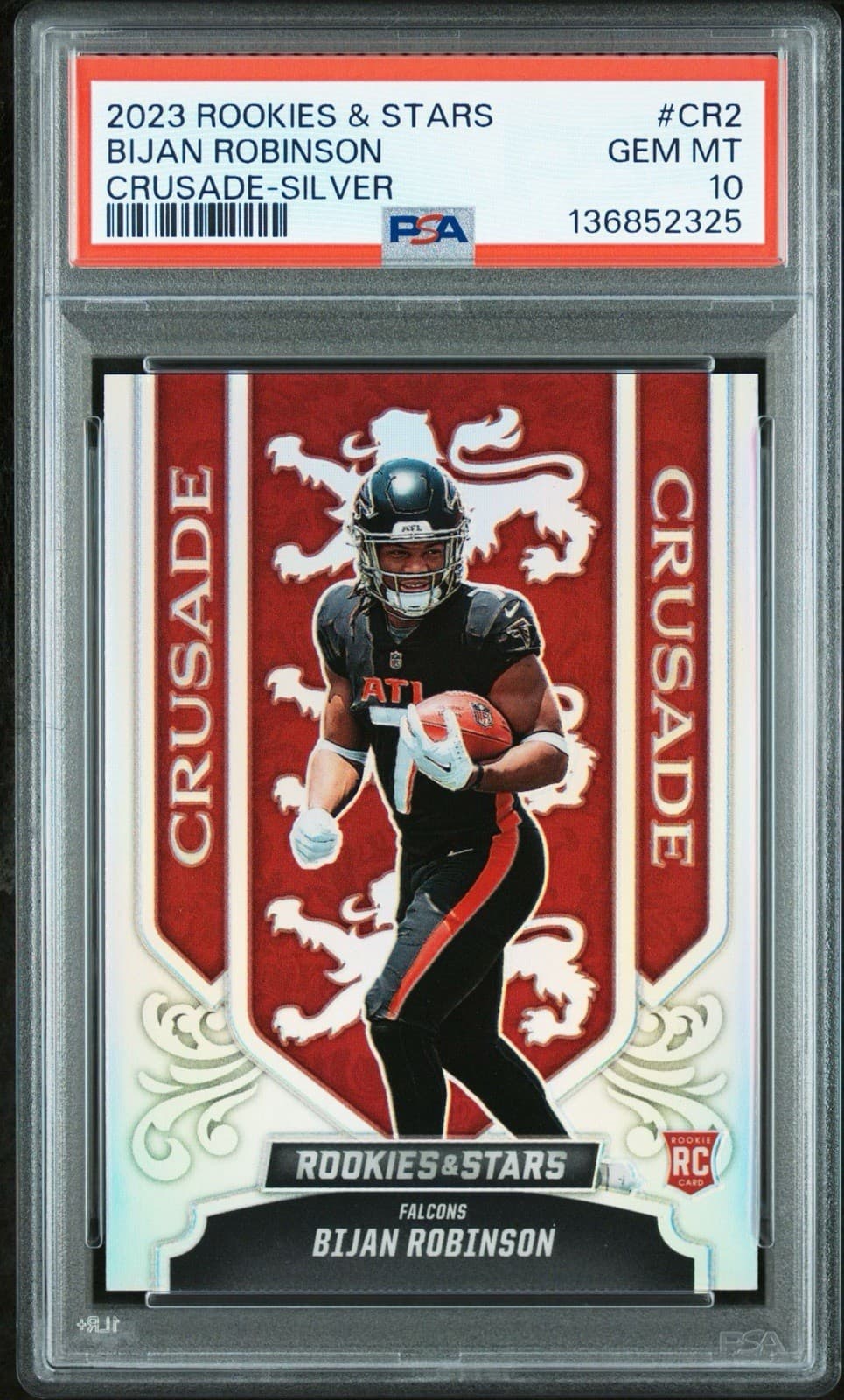 Bijan Robinson Panini Rookies & Stars Crusade #CR2 Silver