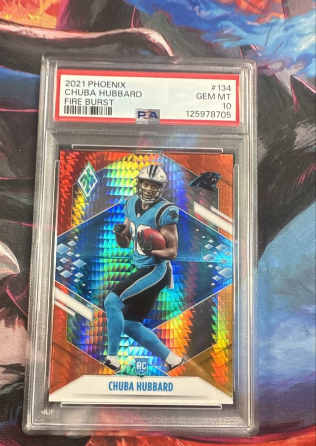 Chuba Hubbard Panini Phoenix #134 Fire Burst