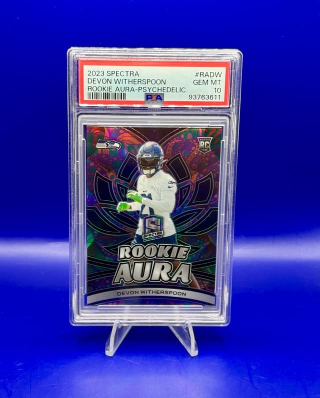 Devon Witherspoon Panini Spectra Rookie Aura #RADW Psychedelic