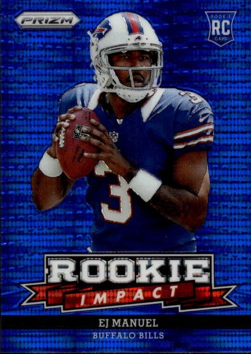 EJ Manuel Panini Prizm Rookie Impact #1 Blue Pulsar