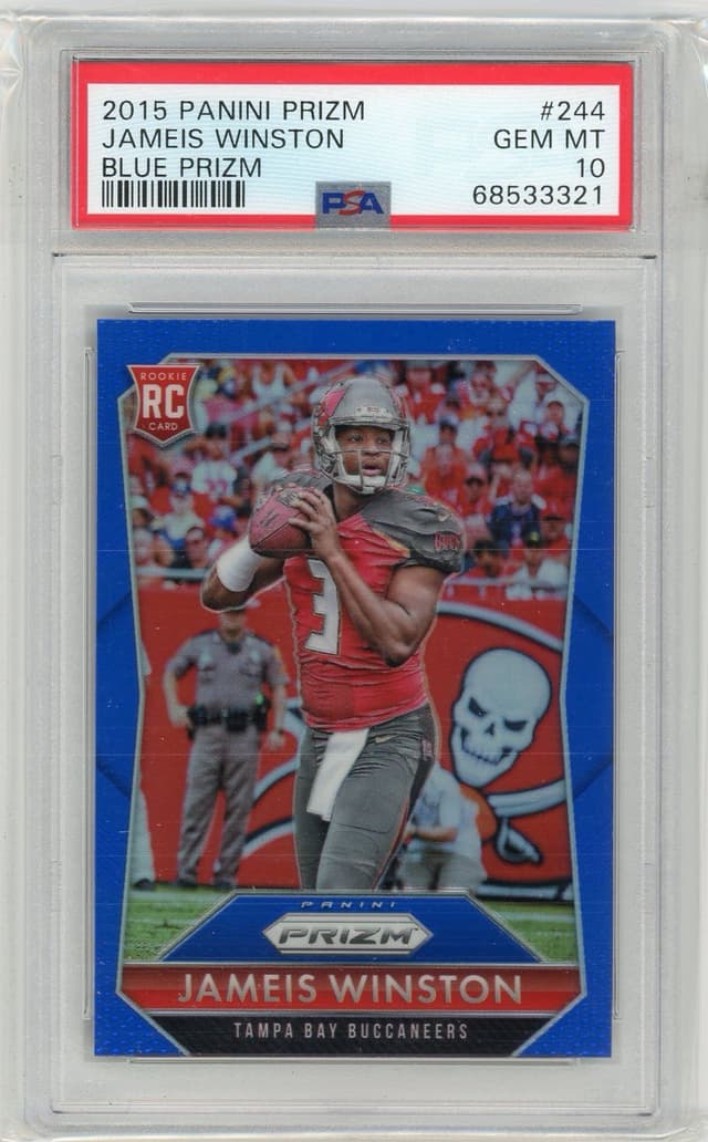 Jameis Winston Panini Prizm #244 Throwing-Blue Prizm