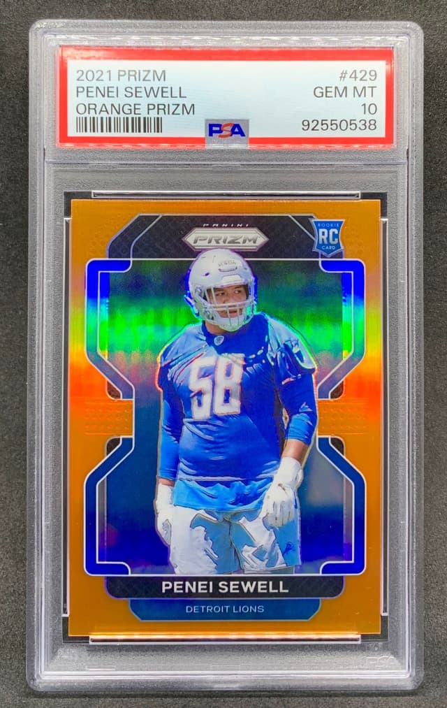 Penei Sewell Panini Prizm #429 Orange Prizm