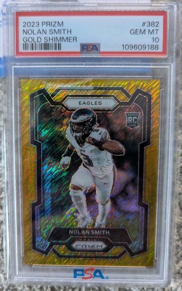 Nolan Smith Panini Prizm #382 Gold Shimmer