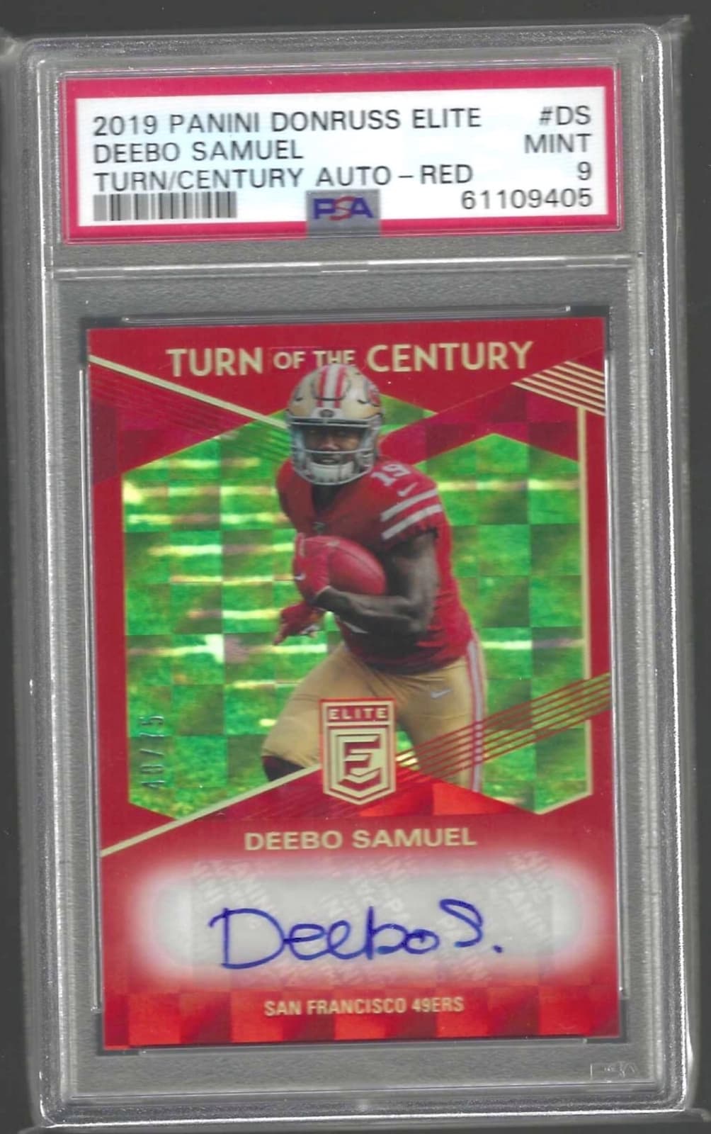 Deebo Samuel Panini Donruss Elite Turn of the Century Autographs #DS Red