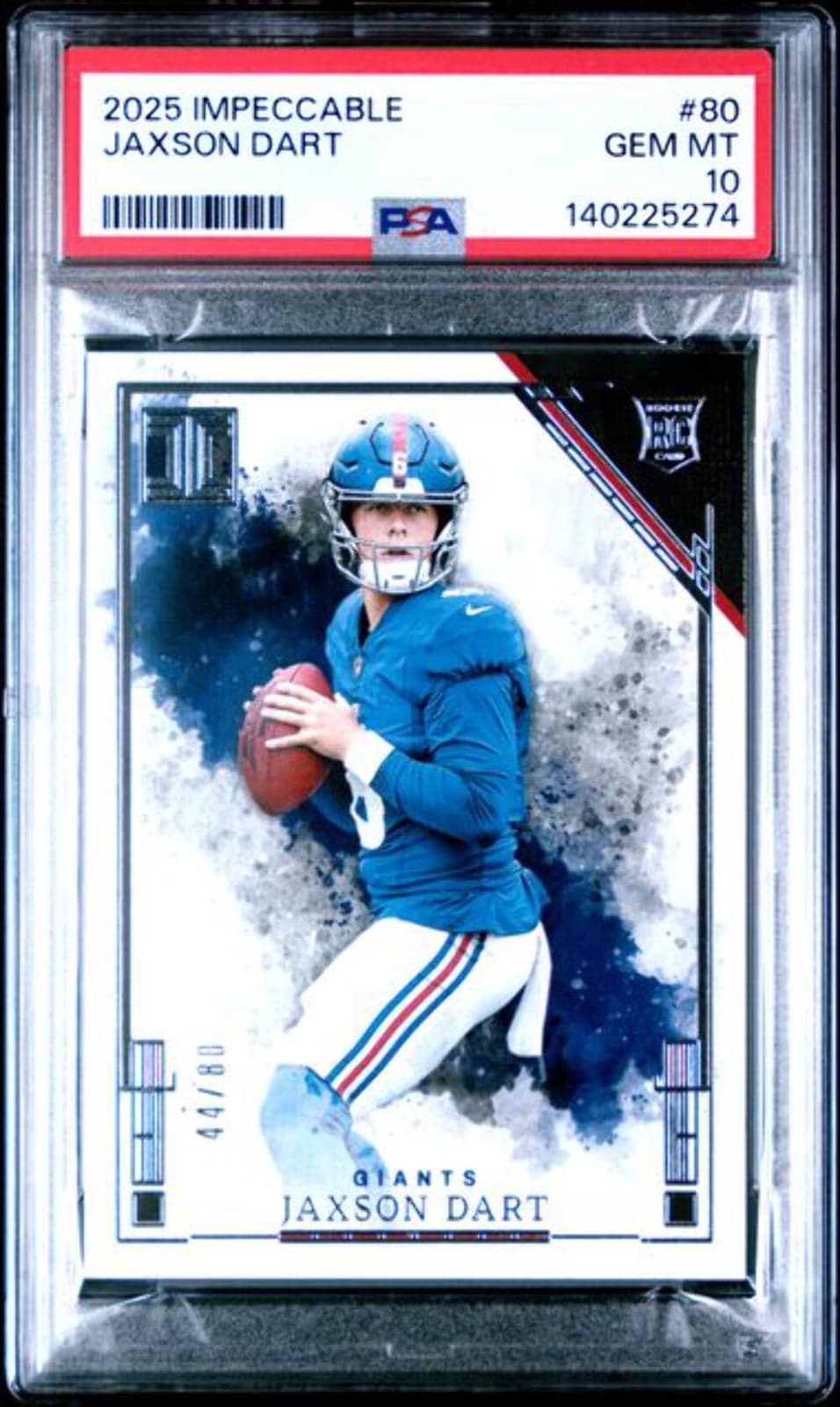 Jaxson Dart Panini Impeccable #80 Base