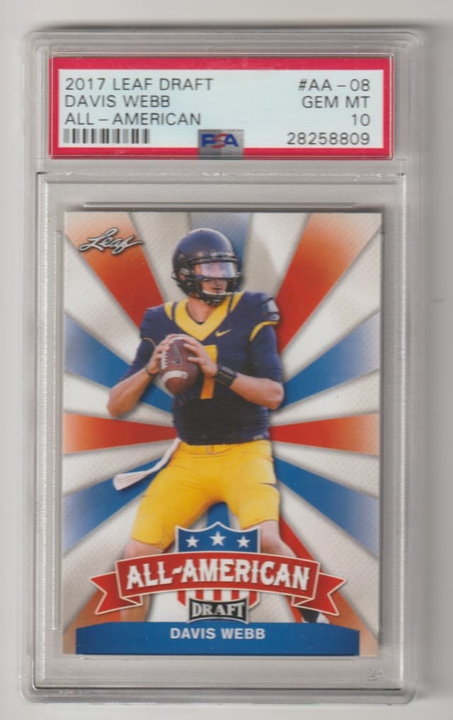 Davis Webb Leaf Draft All-American #AA08 Base